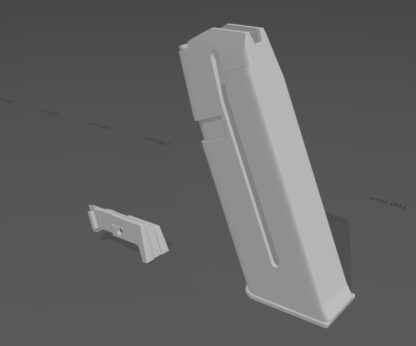 PP-17 mag and follower standing iso view